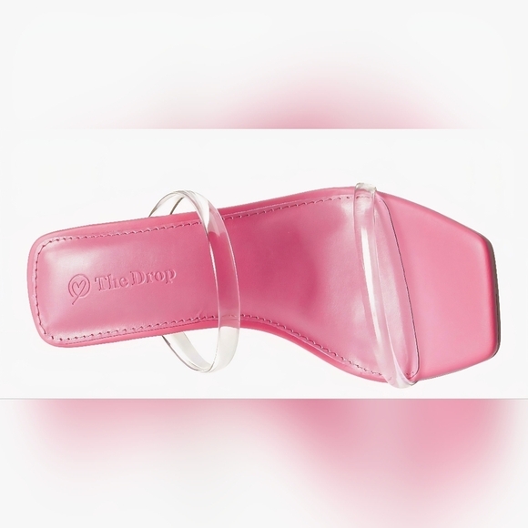 The Drop Avery Square Toe Two Strap High Heeled Sandal #775, 782 - Picture 9 of 16